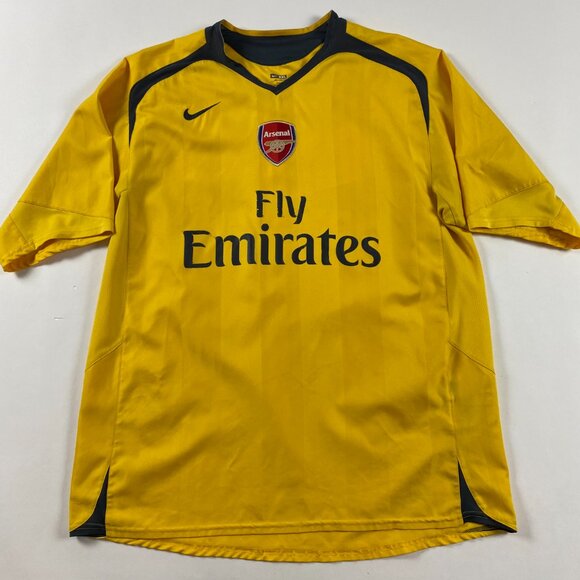Arsenal 2006/07 Nike Soccer Jersey Away Yellow Mens XXL 2006-07 2XL - Picture 4 of 13